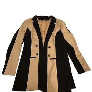 VENUS Black and Tan Striped Blazer